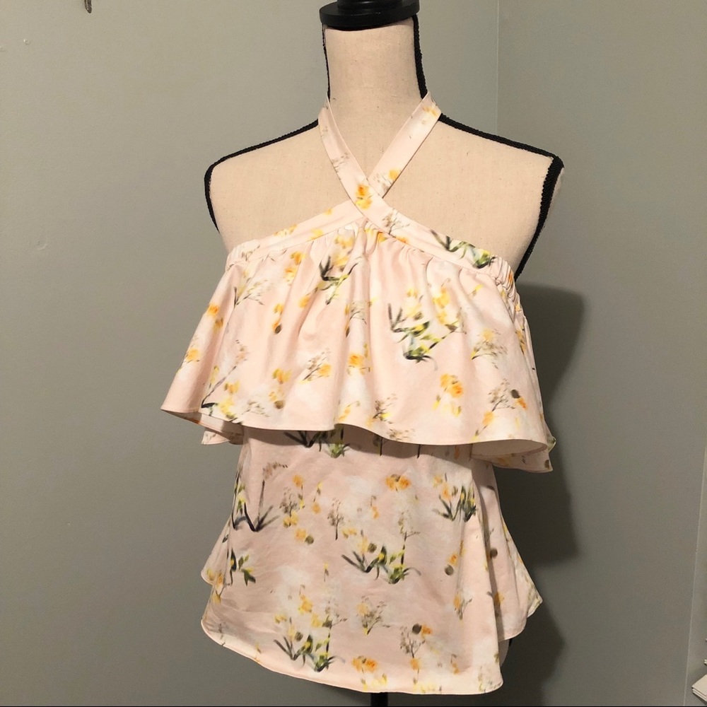 CCO Rebecca Taylor Firefly Floral Halter Top - 2
